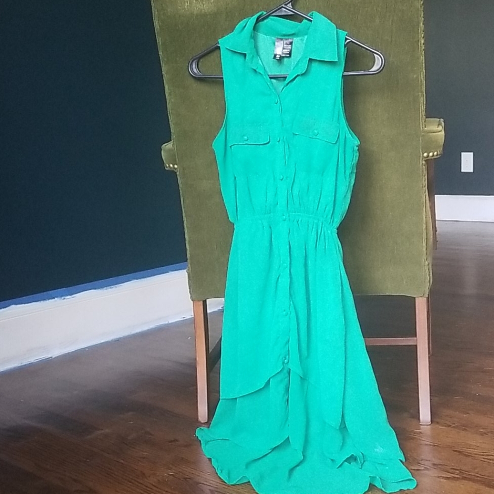 COPY - Green Midi Hi-lo Dress
